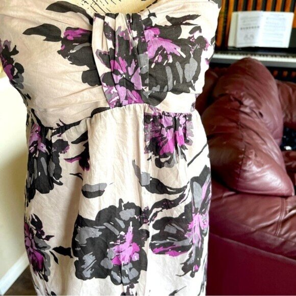 Lori M Collection Maxi Dress Women's Size XL Floral Lavender Strapless Lined - Picture 6 of 12